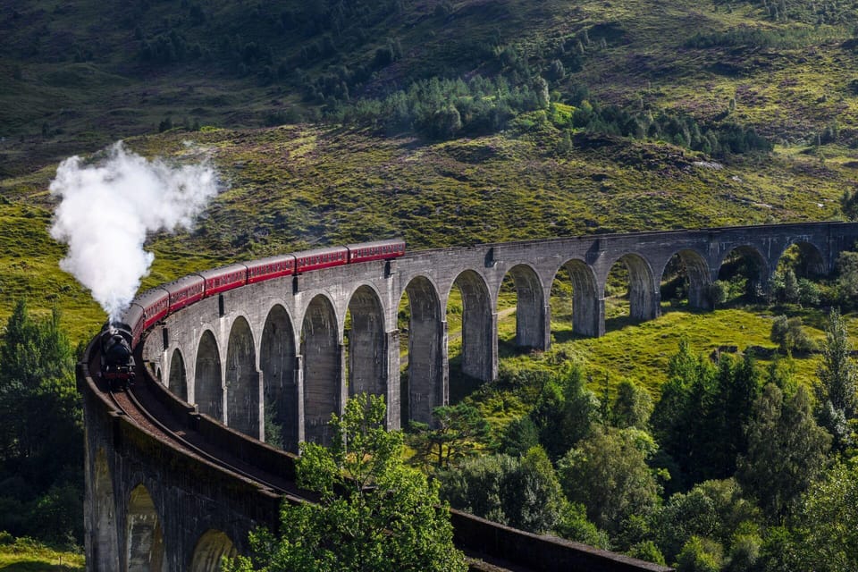 From Glasgow: Jacobite Steam Train & The Highlands Tour - Jacobite Steam Train and Glenfinnan: the movie moment, minus the gimmicks