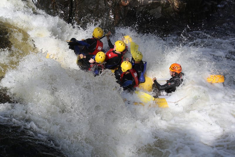 Pitlochry, Scotland: Summer White Water Rafting Tour - The finale: the last rapid with a two-tier 18-foot grade 4 hit