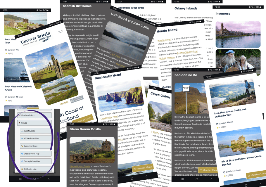 Scotland's North Coast Online Roadtrip Travel Guide - A Digital Road Trip Plan for 500 Miles of North Coast Scotland